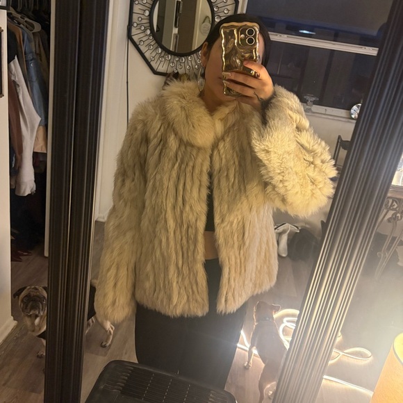 Vintage Saga Fox Natural Blue Fox Fur Coat - Picture 5 of 5